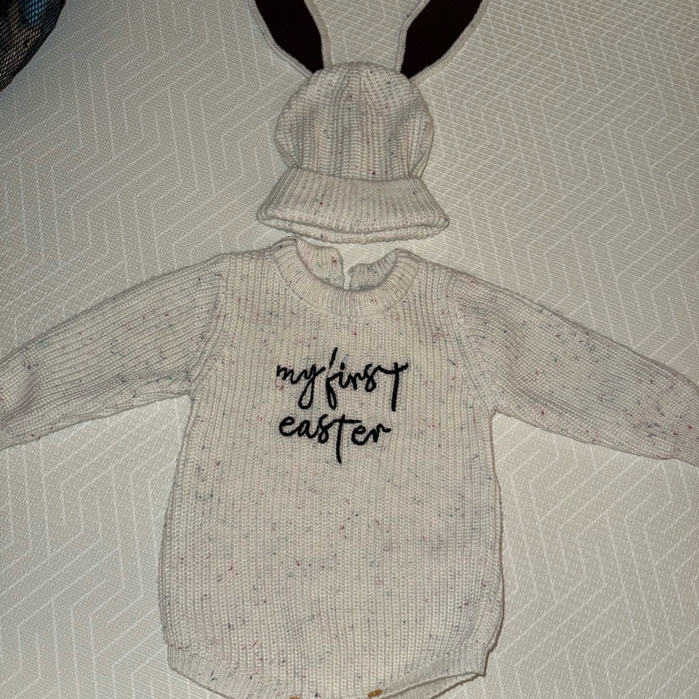My First Easter Sweater and Hat Set